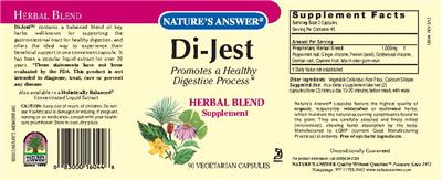 Photo of the Nature's Answer Di-Jest label