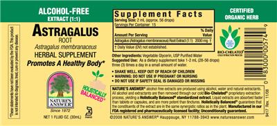 Astragalus Root Alcohol-Free