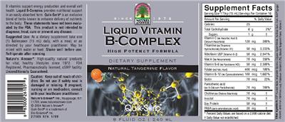 Liquid Vitamin B-Complex Natural Tangerine Flavor