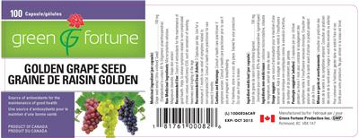 Photo of the Green Fortune Grape Seed label