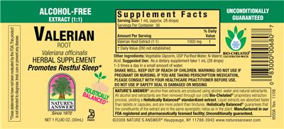 Valerian Root Alcohol-Free