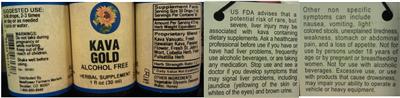 Photo of the Newflower Farmers Markets Kava Gold Alcohol Free label
