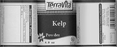 Photo of the TerraVita Kelp Powder label