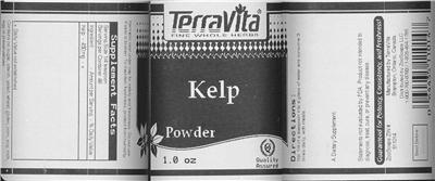 Photo of the TerraVita Kelp Powder label