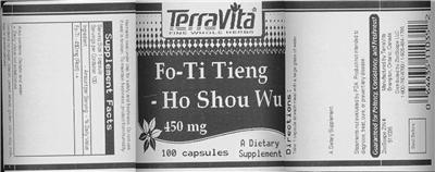 Photo of the TerraVita Fo-Ti Tieng - Ho Shou Wu 450 mg label