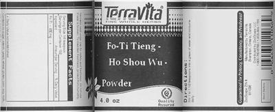 Photo of the TerraVita Fo-Ti Tieng - Ho Shou Wu - Powder label