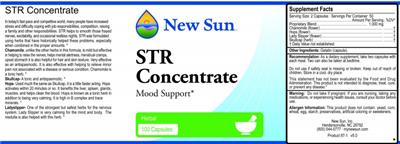 Photo of the New Sun STR Concentrate label