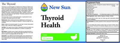 Photo of the New Sun Thyroid Health label