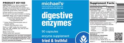 Photo of the Michael's Naturopathic Programs Digestive Enzymes label
