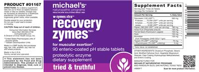 Photo of the Michael's Naturopathic Programs Recovery Zymes label