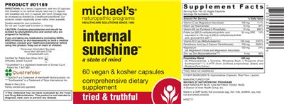 Photo of the Michael's Naturopathic Programs Internal Sunshine label