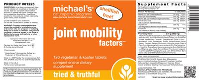 Photo of the Michael's Naturopathic Programs Joint Mobility Factors label