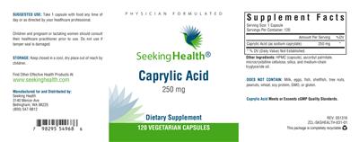 Caprylic Acid 250 mg