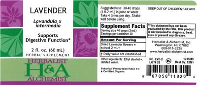 Photo of the Herbalist & Alchemist Lavender label
