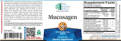 Photo of the Ortho Molecular Products Mucosagen label