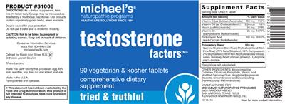 Photo of the Michael's Naturopathic Programs Testosterone Factors label