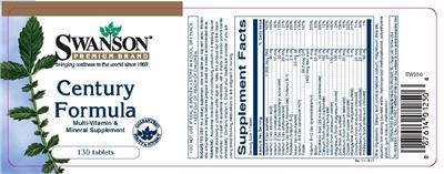Photo of the Swanson Premium Brand Century Formula label