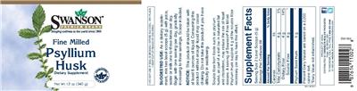 Photo of the Swanson Premium Brand Fine Milled Psyllium Husk label