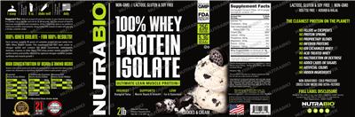 100% Whey Protein Isolate Cookies & Cream