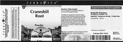 Cranesbill Root Powder