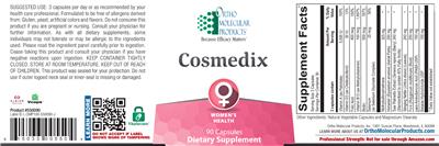 Photo of the Ortho Molecular Products Cosmedix label