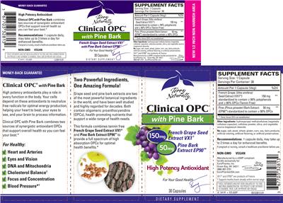 Photo of the Terry Naturally Clinical OPC With Pine Bark label