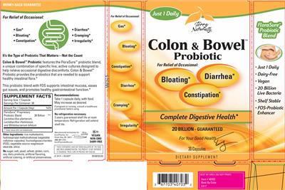 Label of Colon & Bowel Probiotic