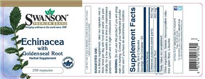 Photo of the Swanson Premium Brand Echinacea With Goldenseal Root label