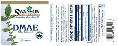 Photo of the Swanson Premium Brand DMAE label