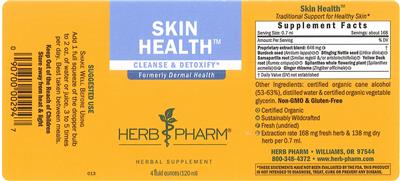 Photo of the Herb Pharm Skin Health label