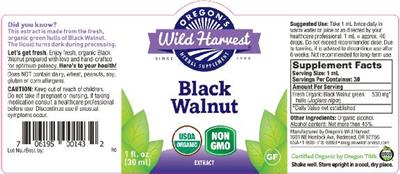 Photo of the Oregon's Wild Harvest Black Walnut label