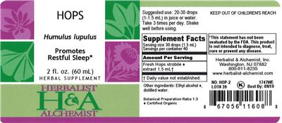 Photo of the Herbalist & Alchemist Hops label