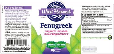 Photo of the Oregon's Wild Harvest Fenugreek label