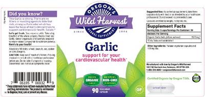 Photo of the Oregon's Wild Harvest Garlic label