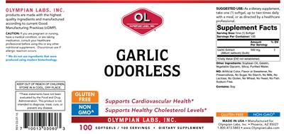 Photo of the OL Olympian Labs Garlic Odorless label