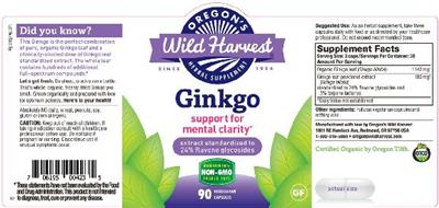 Photo of the Oregon's Wild Harvest Ginkgo label