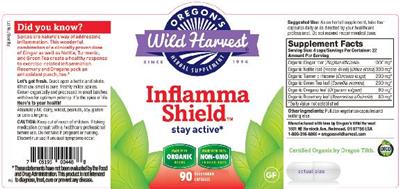 Photo of the Oregon's Wild Harvest Inflamma Shield label