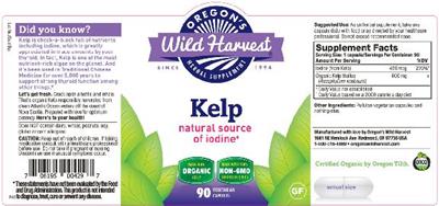 Photo of the Oregon's Wild Harvest Kelp label