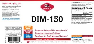 Photo of the OL Olympian Labs DIM-150 label