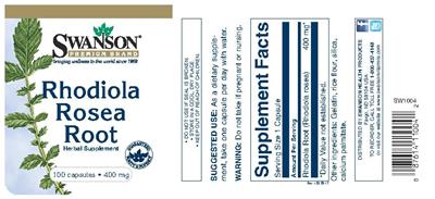 Rhodiola Rosea Root 400 mg