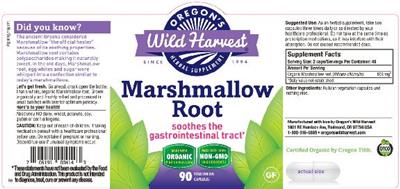Photo of the Oregon's Wild Harvest Marshmallow Root label