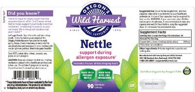 Photo of the Oregon's Wild Harvest Nettle label