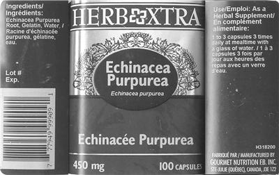 Photo of the Herb Xtra Echinacea Purpurea label