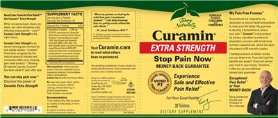 Photo of the Terry Naturally Curamin Extra Strength label