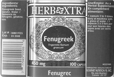 Photo of the Herb Xtra Fenugreek label