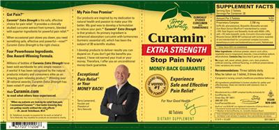 Photo of the Terry Naturally Curamin Extra Strength label