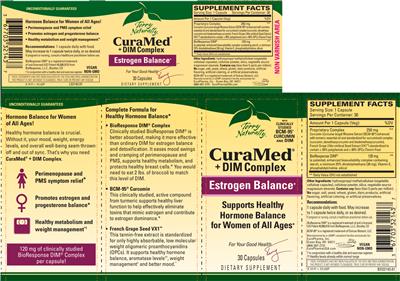 Photo of the Terry Naturally CuraMed + DIM Complex label