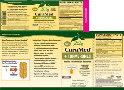 Photo of the Terry Naturally CuraMed + Turmerones 450 mg label