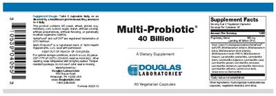 Photo of the Douglas Laboratories Multi-Probiotic 40 Billion label