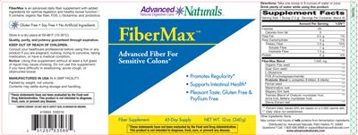 Photo of the Advanced Naturals FiberMax label